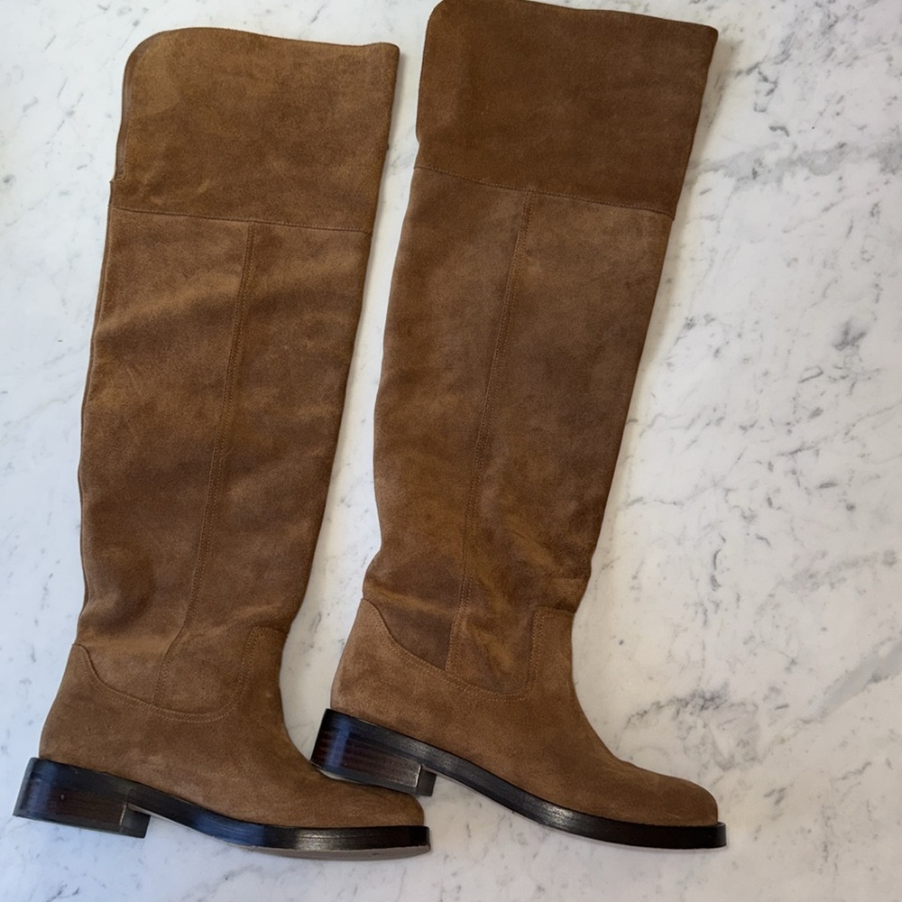 J Crew Boots Suede over-the-knee riding Womens Size 7 - Picture 4 of 11